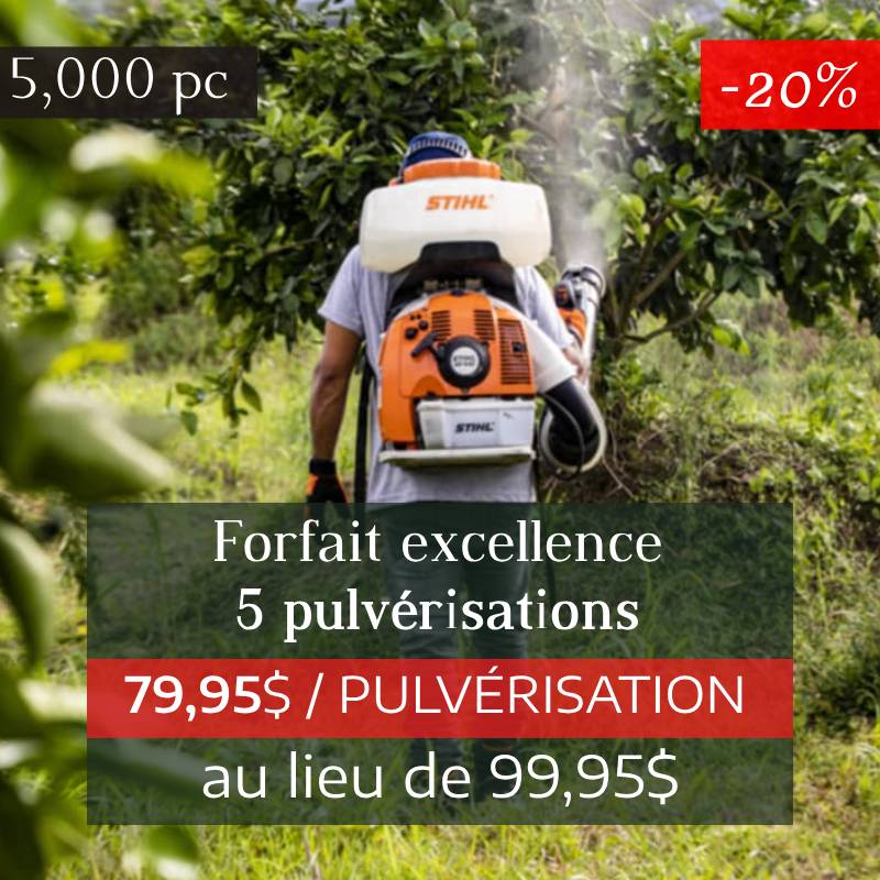 Forfait Excellence, 5 pulvérisations pour une protection tout au long de la saison